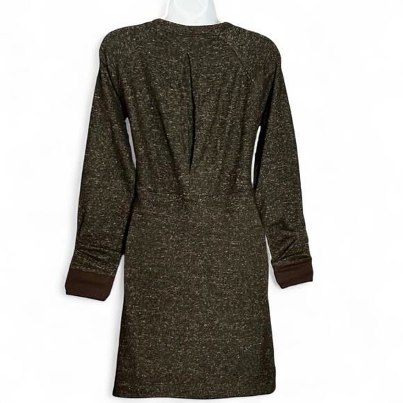 CAbi PJ Sweater Dress XS Black Marled Boho V Neck Long Sleeve Casual Cozy Knit - Picture 5 of 10